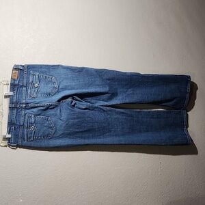 Levis womens jeans size  denim western pants 17 inch flat lay FLAWS no SIZE TAG